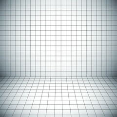 Blank white space with perspective grid