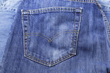 pocket background of blue tone cowboy pants
