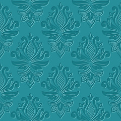 Vintage damask seamless pattern. Classical luxury texture for wallpapers, wrapping, textile. Vector Illustration