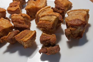 Crispy pork belly, it's Chinese influence food, it is good with rice