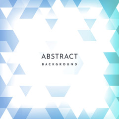 Modern blue and white abstract background with shiny triangles, Geometric shape minimalistic vector design