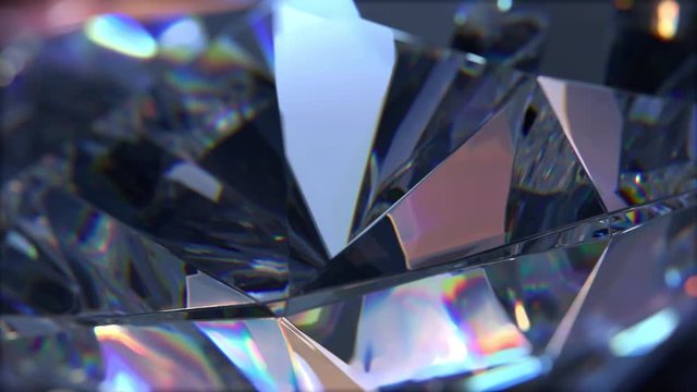 Beautiful slowly rotating diamond. Seamless loop, nice looping background