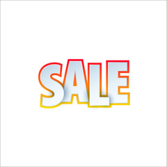 Sale banner template design. Special offer, colourful letters for shopping, mall, trade, retail. Typography