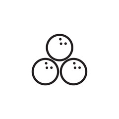 bowling ball icon isolated on white background