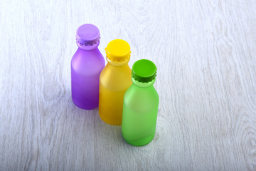 Energy drinks containers with various flavors.