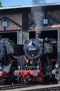Dampflokomotive im Süddeutschen Eisenbahnmuseum in Heilbronn © Eberhard