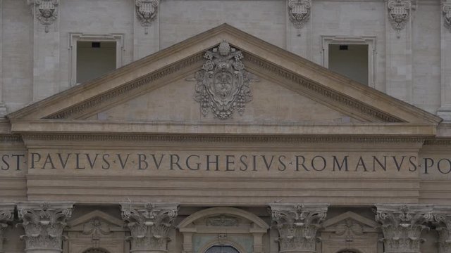Latin inscription on the pediment 