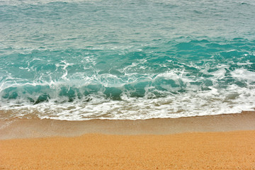 Coast of the Mediterranean Sea.Sand beach.