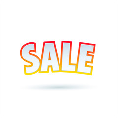 Sale banner template design. Special offer, colourful letters for shopping, mall, trade, retail. Typography