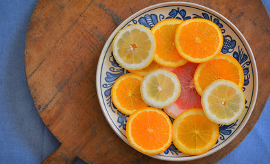 Fresh citrus fruits