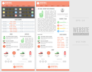 Basketball website templates. Good for sports sites.