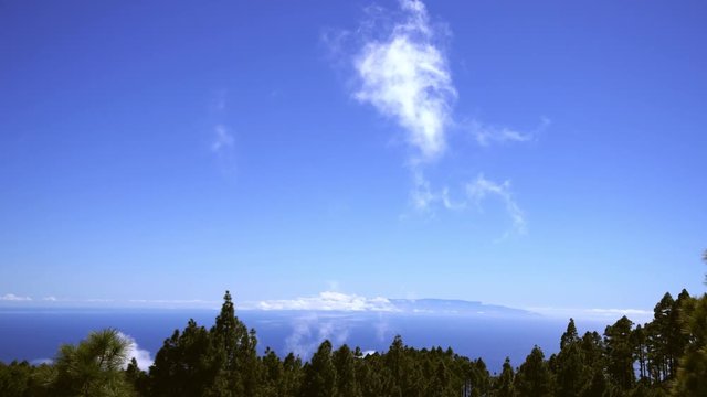 Landscape at the volcano route hiking trail near Los Canarios ( Region Fuencaliente de La Palma ) at La Palma / Canary Islands