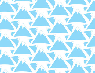 Blue mountain with white top pattern background