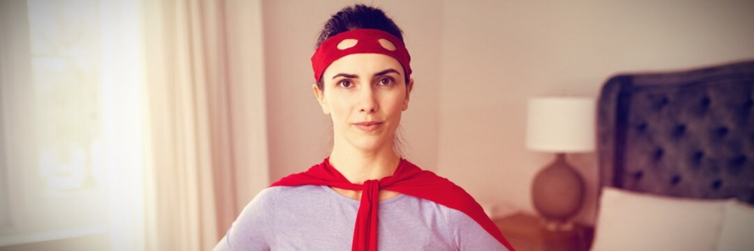 Woman playing super heroe 
