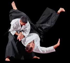 Abwaschbare Fototapete Kampfkunst Zwei Kampfsport-Kämpfer