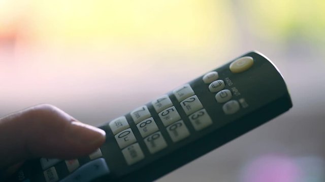Woman zapping, close up full hd footage