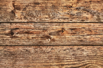 Fototapeta premium Old Weathered Rotten Cracked Knotted Pinewood Plank Rough Grunge Texture Detail