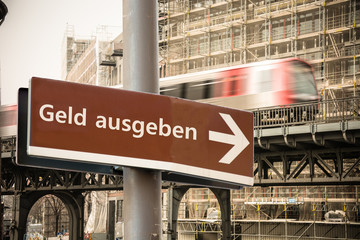 Fototapeta premium Schild 302 - Geld ausgeben