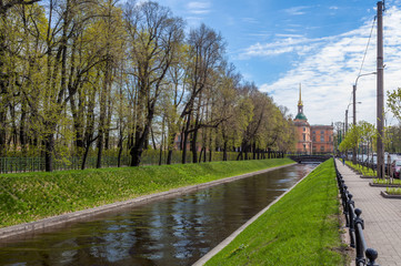 View of Swan ditch embankment near Summer Garden