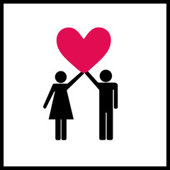 Man and woman are heart4