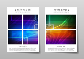 Brochure template with abstract background. Vector illustration