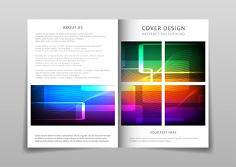 Vector Brochure Template, Bifold Design. Magazine Cover.