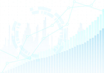 Abstract financial chart with stock graph market.Vector illustration