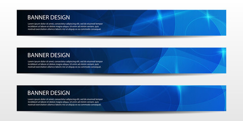 Abstract vector banners with bright geometric background