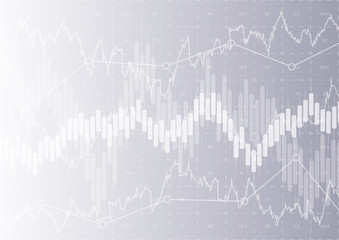 Abstract financial chart with stock graph market.Vector illustration