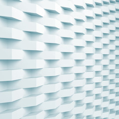 Relief pattern over wall. Blue toned 3d