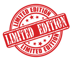 Red rubber stamp with Limited edition concept