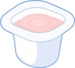 Jar of strawberry yogurt