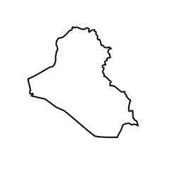 map of Iraq. Vector illustration