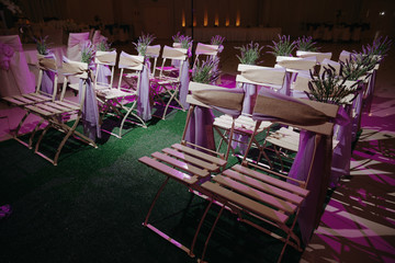 wedding decoration in lilac and lavender