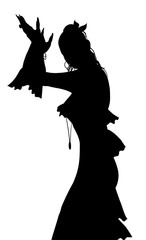 Flamenco dancer silhouette