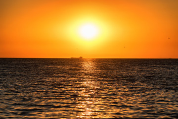 Fototapeta premium Beautiful sea landscape of the Sea of Azov.