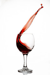 wine, glass, red, alcohol, drink, wineglass, isolated, pouring, red wine, 