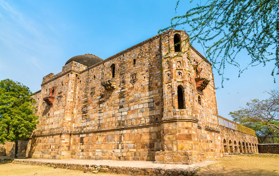 Jamali Kamali Mosque in Mehrauli Archaeological Park in Delhi, India