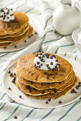 Homemade Chocolate Chip Pancakes
