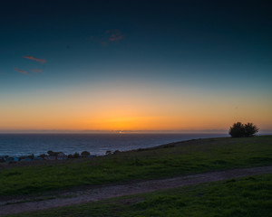 Sunset on Fiscalini Ranch Preserve in Cambria California