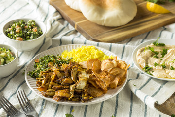 Homemade Chicken Shawarma Plate