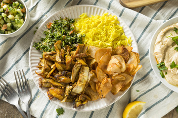 Homemade Chicken Shawarma Plate