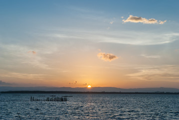 sunrise on the beach.