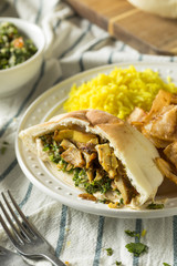 Homemade Chicken Shawarma Plate