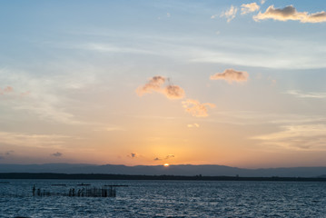 sunrise on the beach.