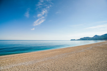 Sicilian beach peaceful in Taormina