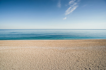 Fototapeta na wymiar Sicilian beach peaceful in Taormina