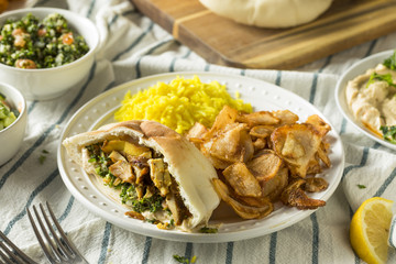 Homemade Chicken Shawarma Plate