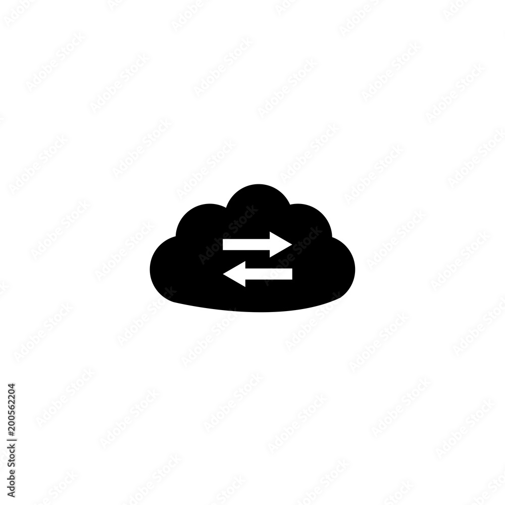 Poster cloud computing icon isolated on white background
