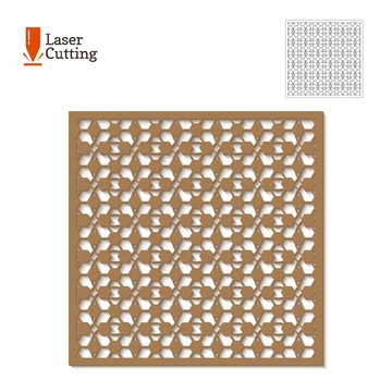 Laser cut panel. Vector template for printi on laser machine. Art silhouette design. Vector card illustration for design of photo frames, invitation decorations